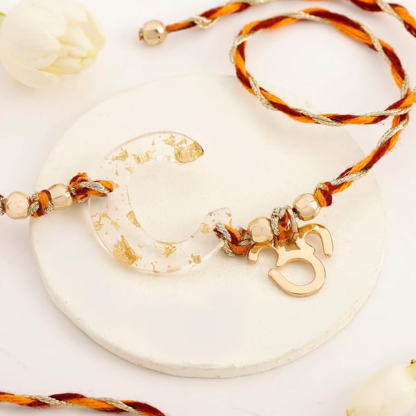 Personalized Resin Initial Rakhi - C