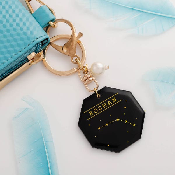 Personalized Zodiac Constellation Keychain - Aries