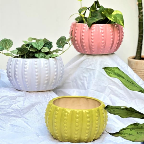 Planter - Round - Glossy Design - Single Piece