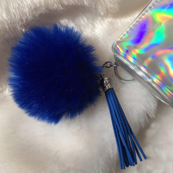 Pompom Keychain - Navy Blue