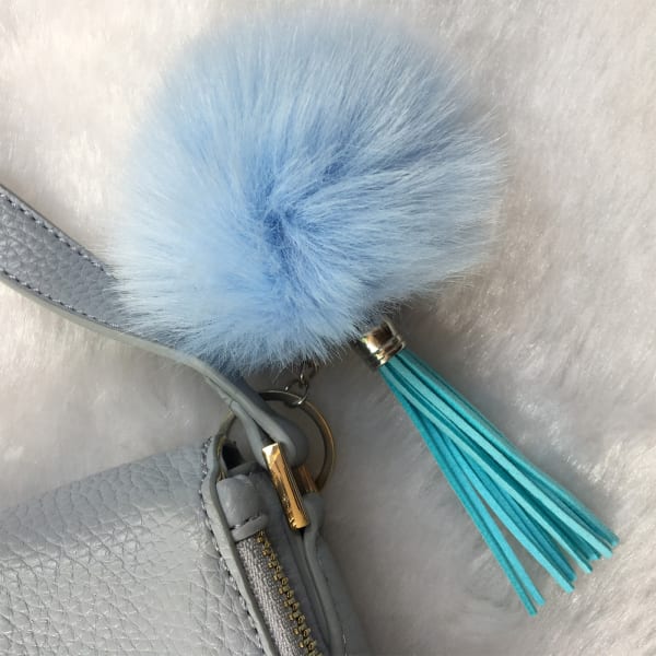 Pompom Keychain - Powder Blue