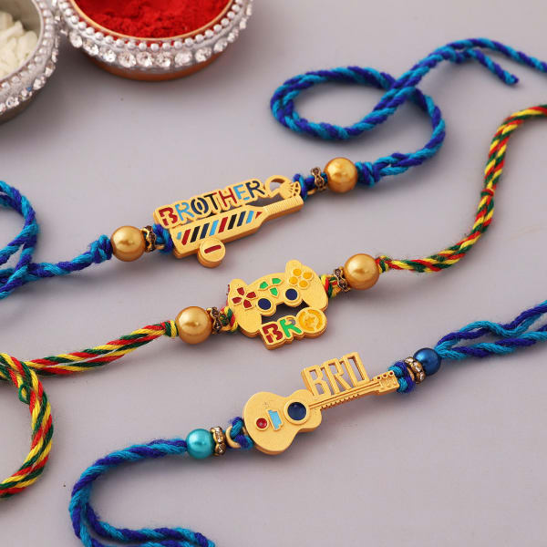 Quirky Music And Game Rakhi (Set of 3)