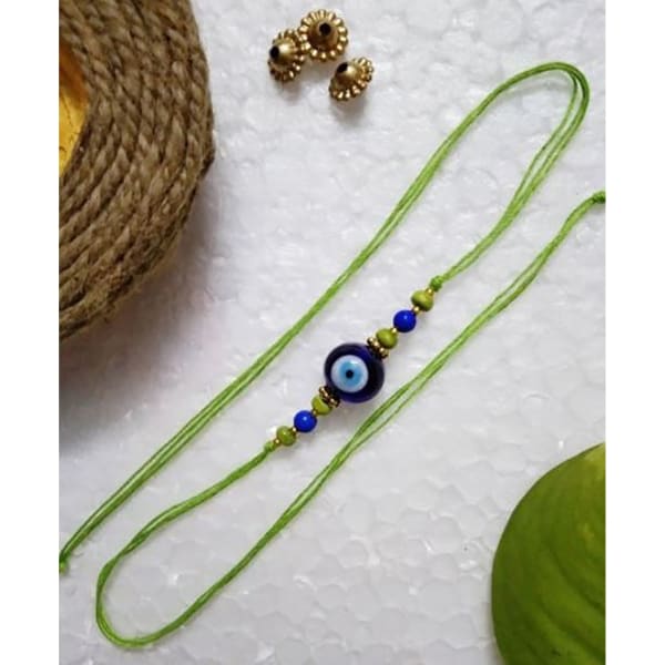 Rakhi - Evil Eye - Green And Blue - Single Piece