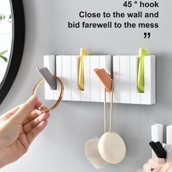 Retractable Wall Hook - Piano Design - Single Piece