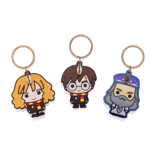 Rubber Keychain - Harry Potter - Set Of 3