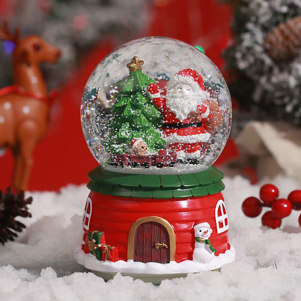Santa Snow Globe With Music Assorted Single Piece