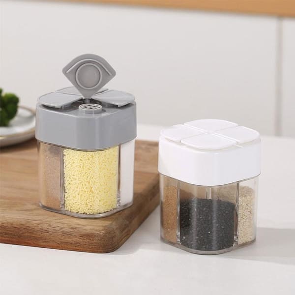 Seasoning Shaker - 4 Compartments - Assorted - Single Piece