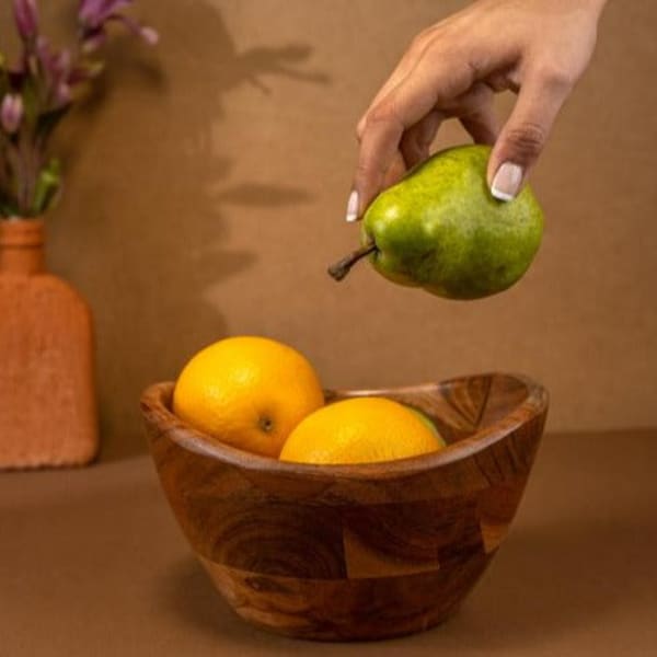 Serving Bowl - Wooden - Boat - Single Piece