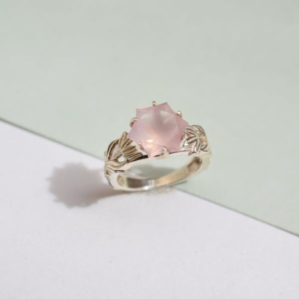 Silver Ring - Rose Quartz - Single Piece