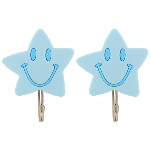 Smiley Hooks - Stars - Set Of 2 - Assorted