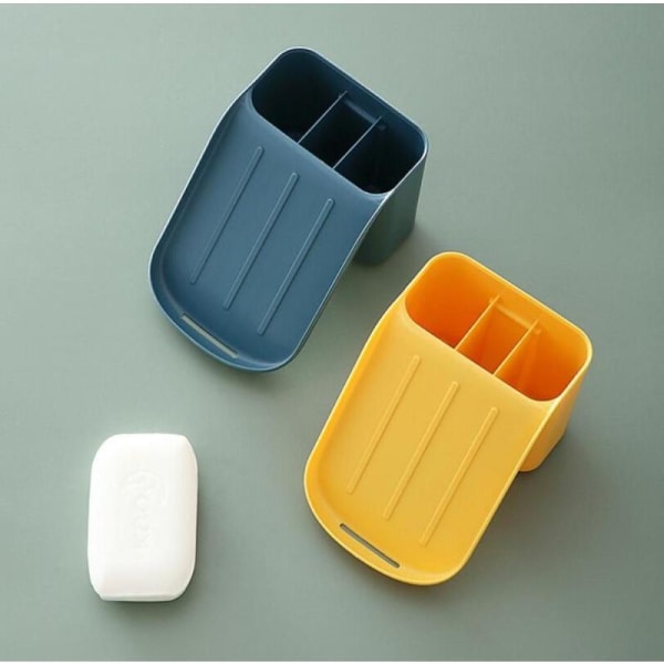 Soap And Toothbrush Holder - Wall Mountable - Single Piece