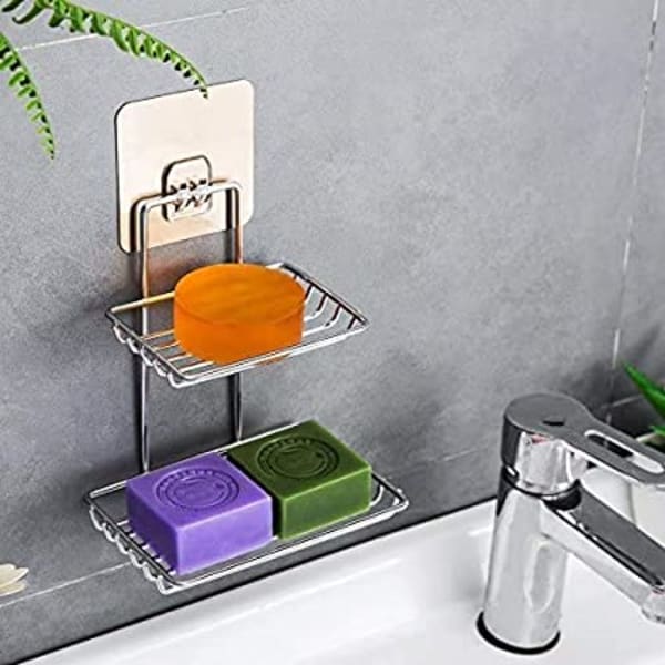 Soap Holder - Two Layered - Wall Mounted - Single Piece