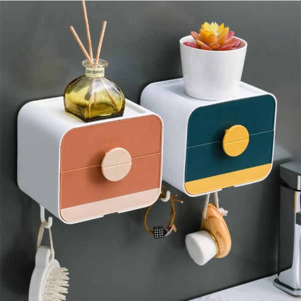 Soap Holder With Hooks - Double Layered - Single Piece