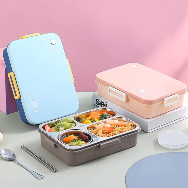 Stainless Steel Lunch Box - Assorted - Single Piece