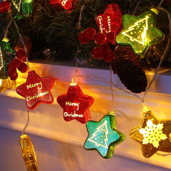 Star-Shaped Christmas String Light - Assorted - Single Piece