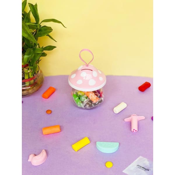 Storage Jar With Play Dough - Mushroom - Single Piece