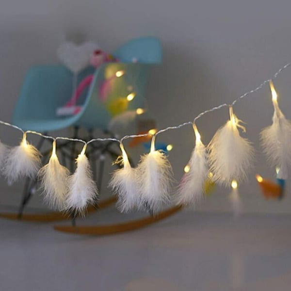 String Lights - Feather - White - 2m