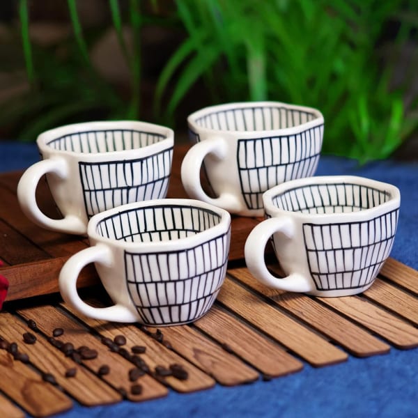 Stripes Design Ceramic Mug - Assorted - Single Piece