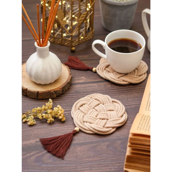 Swirl Coaster - Neutral - Set Of 2