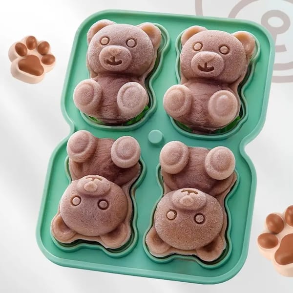 Teddy Bear Silicone Mold - Assorted - Single Piece