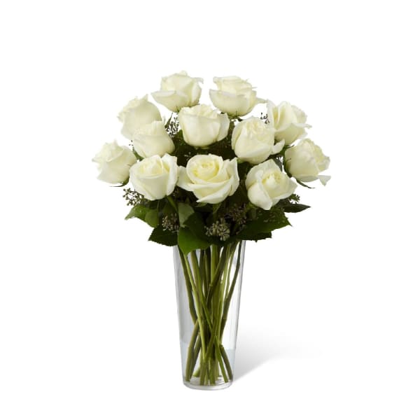 The White Rose Bouquet by FTD - VASE INCLUDED