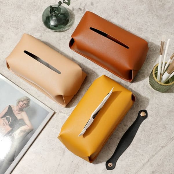 Tissue Box - Leather - Single Piece