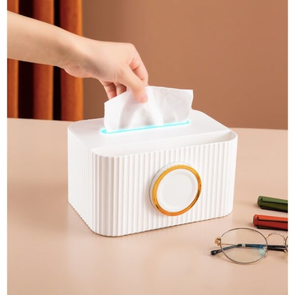 Tissue Box With Organizer And Phone Holder - Single Piece