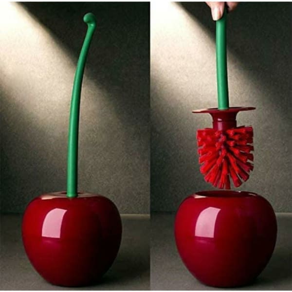 Toilet Brush With Holder - Cherry Shaped - Single Piece