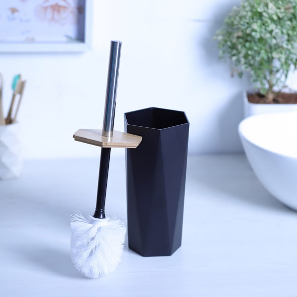 Toilet Brush With Holder - Sleek - Assorted - Single Piece