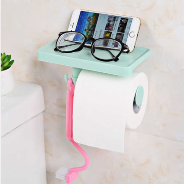 Toilet Paper Holder With Organizer - Plastic - Single Piece