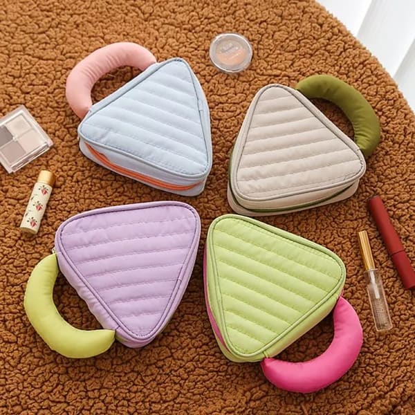 Triangle Cosmetics Bag - Assorted - Single Piece