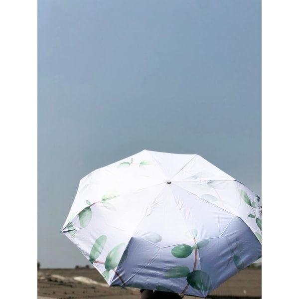 Umbrella - Leaves - White - Single Piece