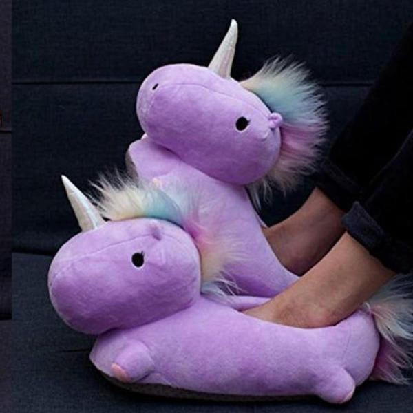 Unicorn Slippers - Purple
