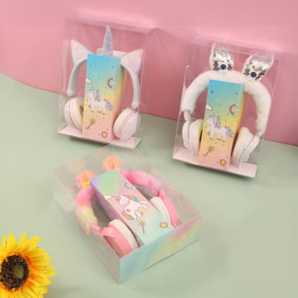 Unicorn-Themed Wired Headphone - Assorted - Single Piece