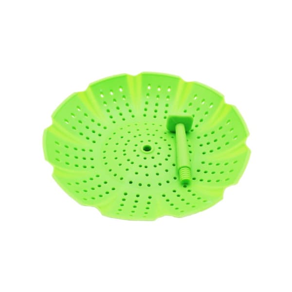 Vegetable Steamer - Silicone - Green - Single Piece