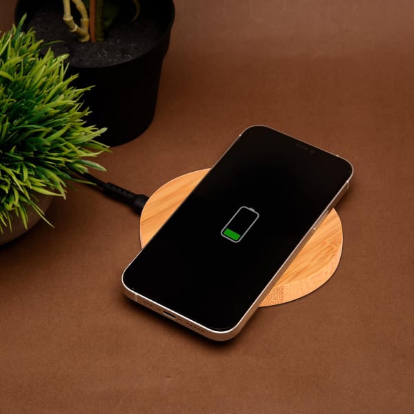 Wireless Bamboo Charger - Round - Single Piece