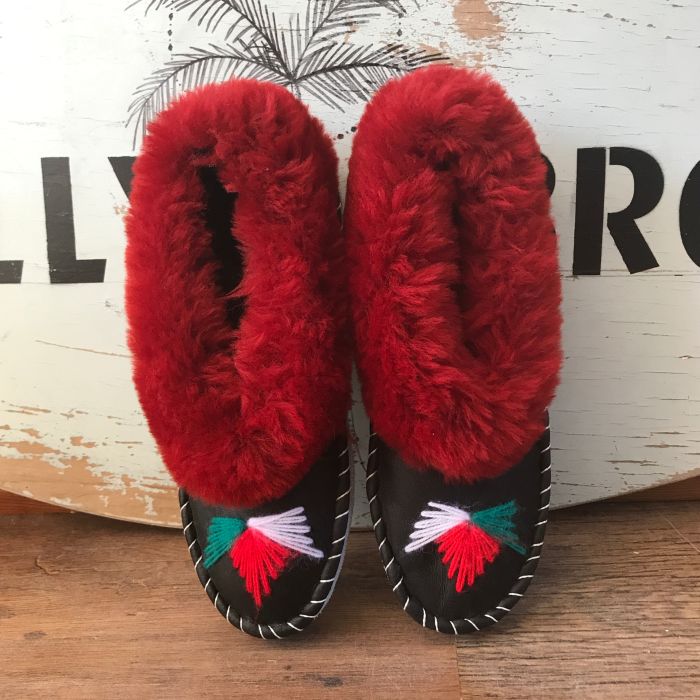 red slipper boots