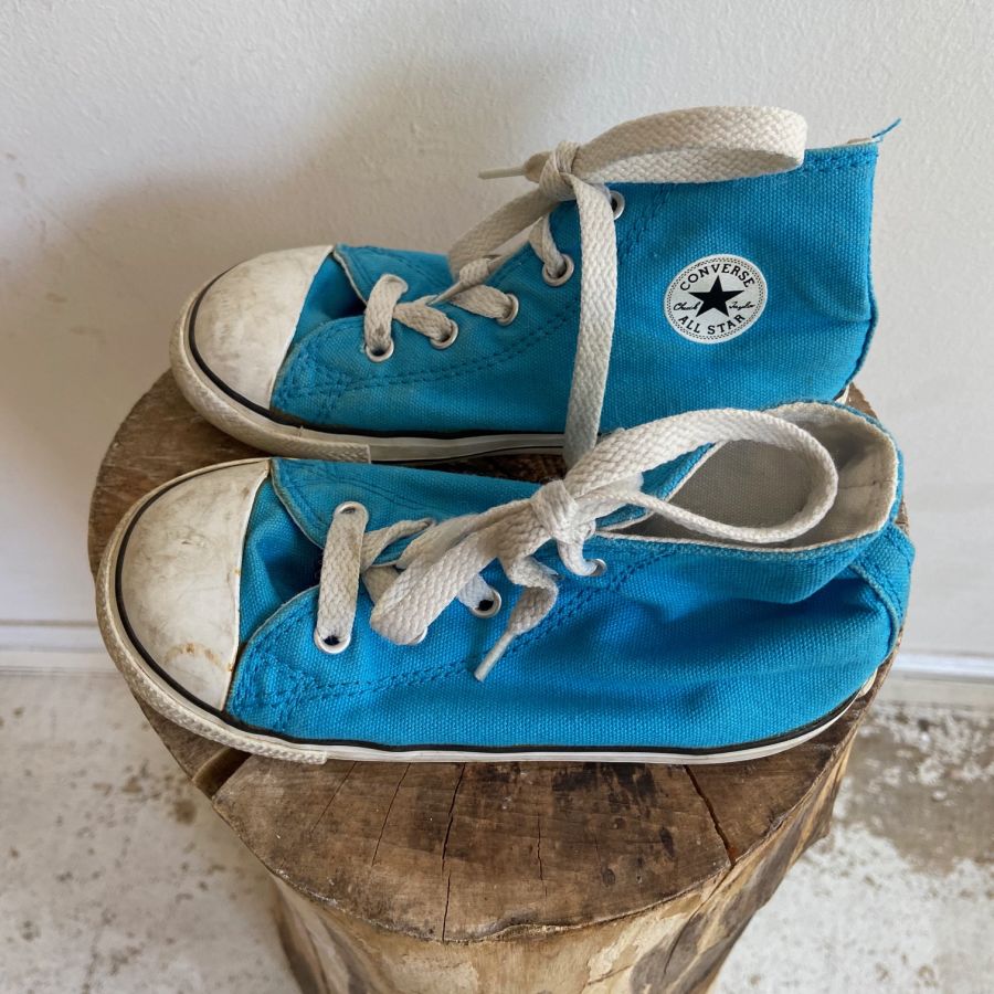 Jolly Brown Vintage Kids Converse Blue Size 10 Jolly Brown Vintage Sustainable Ethical Local Affordable A Bohemian Way Of Life Hitchin Hertfordshire