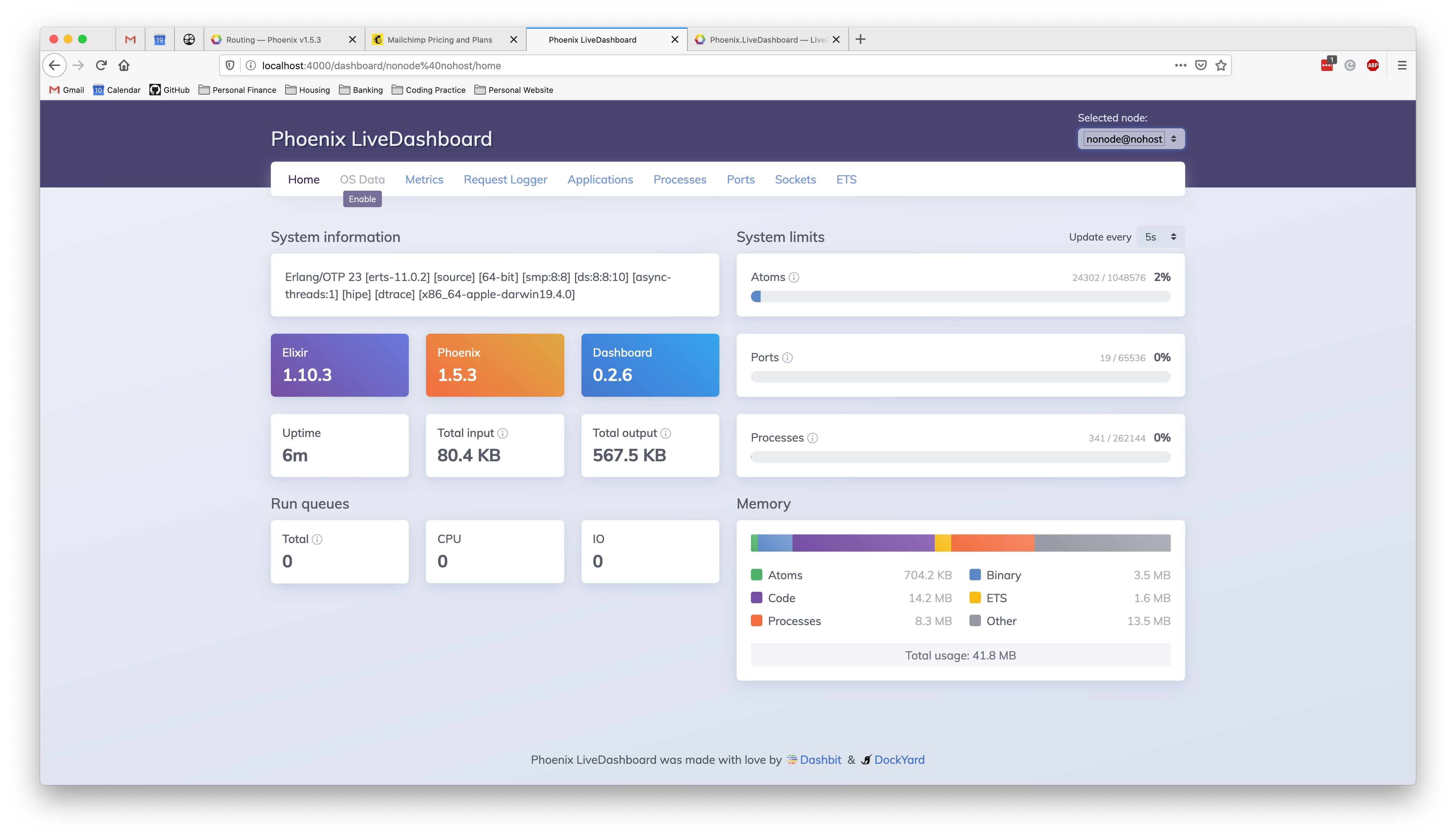 Phoenix Live dashboard