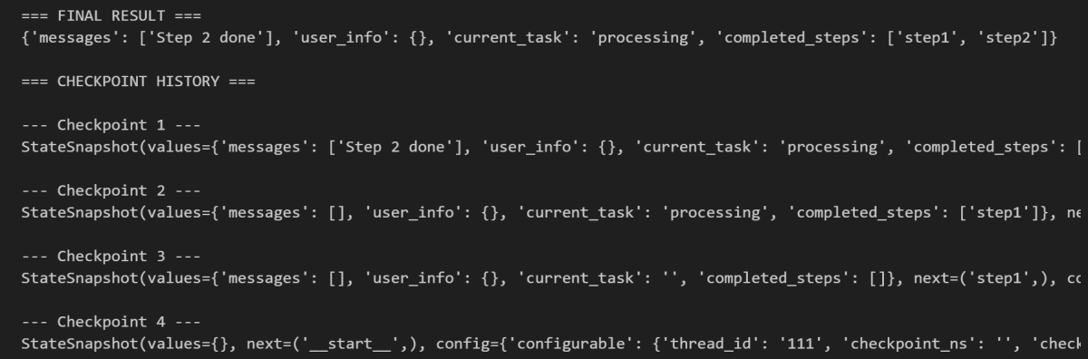 Langgraph output Langgraph output