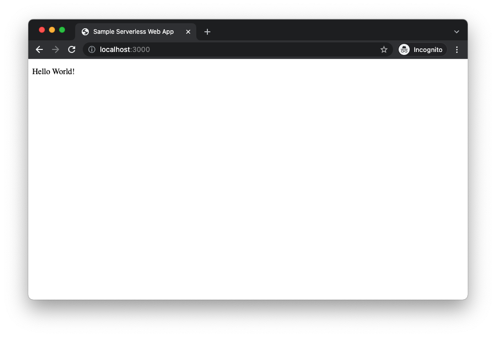 Sample Serverless Web App
