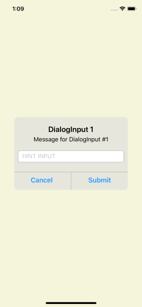 React Native Dialog Input iOS