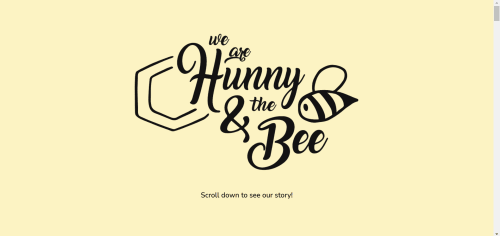 wearehunnyandthebee.com logo screen