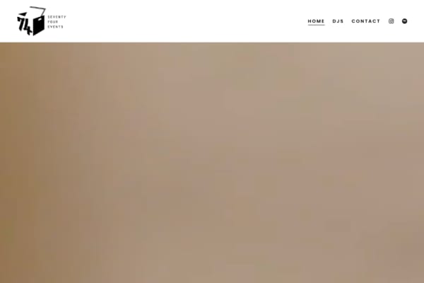 74 Events / Dre Ovalle — website preview