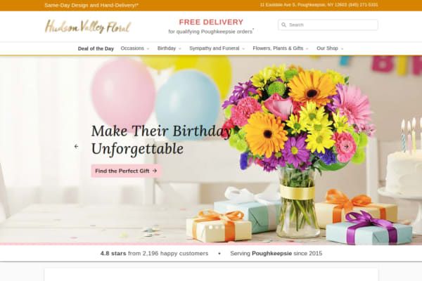 Hudson Valley Floral — website preview