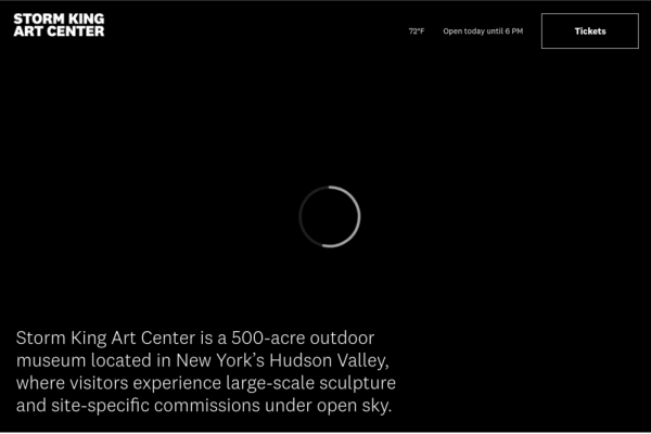 Storm King Art Center — website preview
