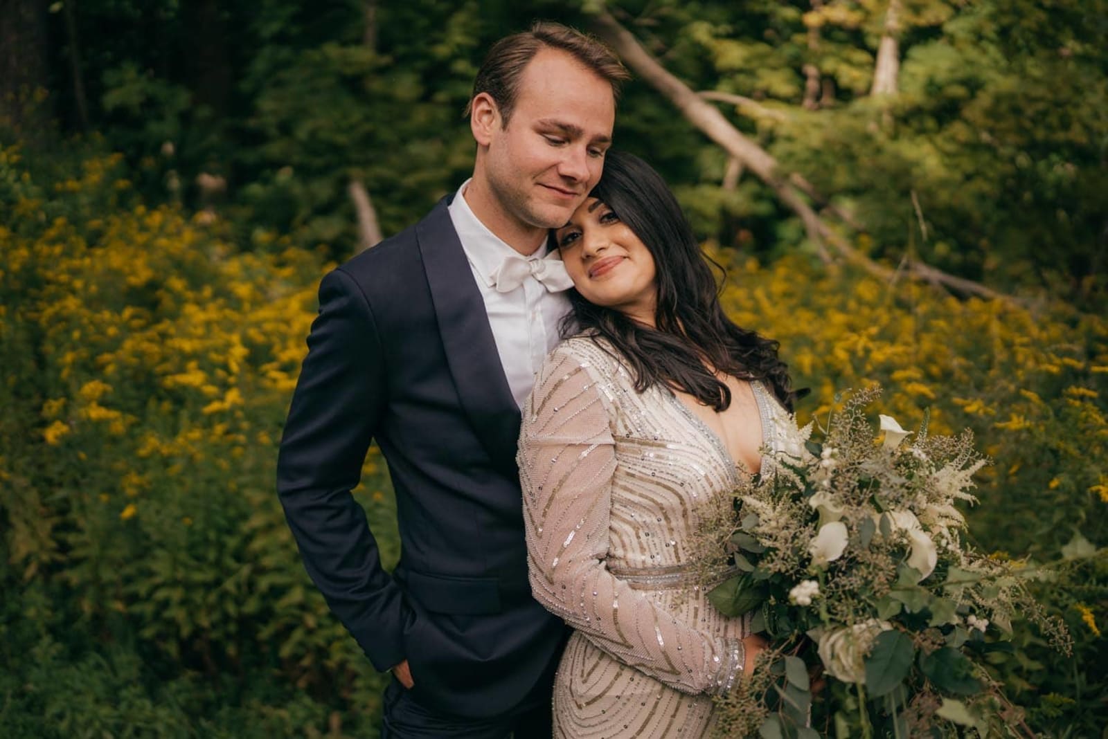 Couple portrait at a Windham Mountain Hudson Valley wedding