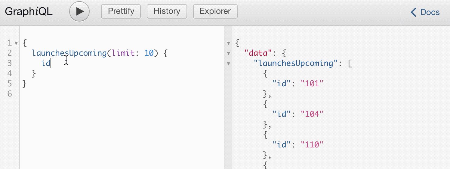 GraphQL sample query