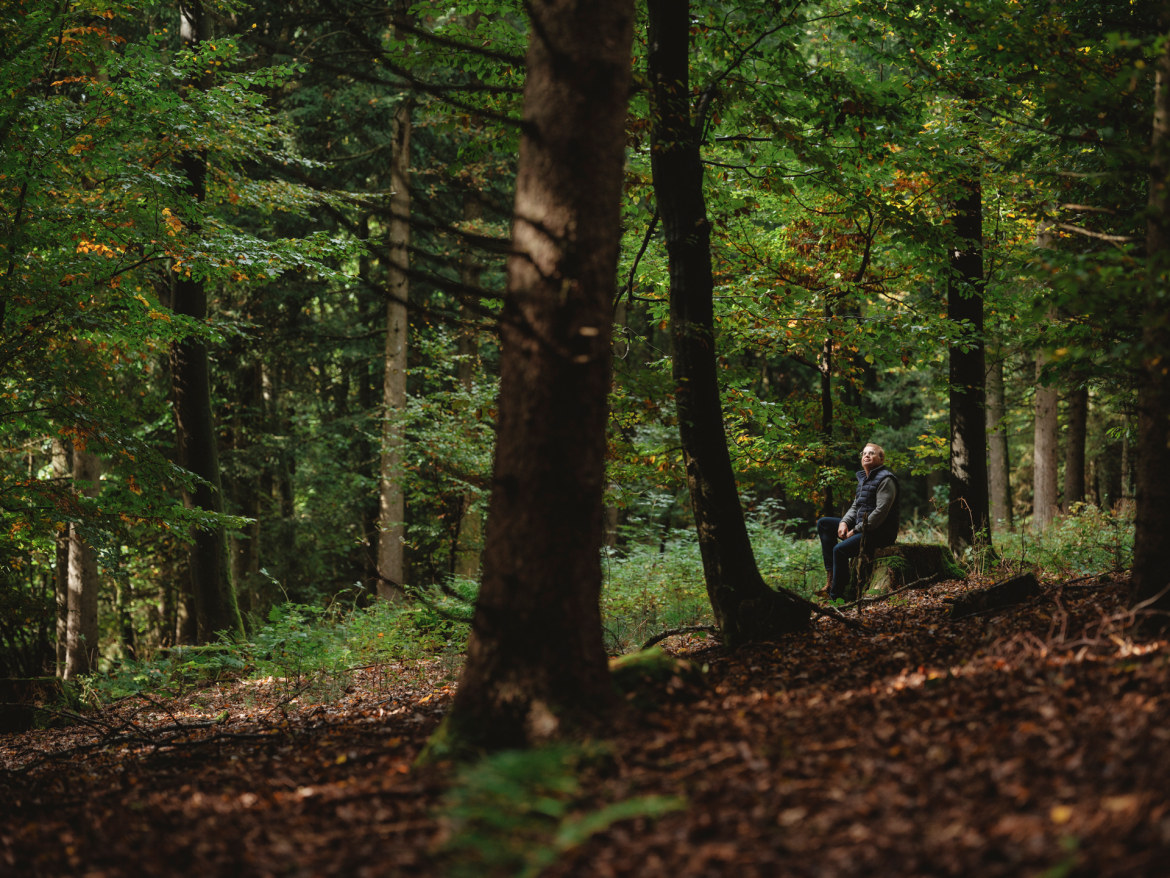 Johann Scheuringer im Wald