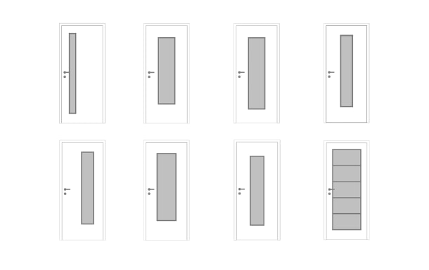 Weitere mögliche Glasausschnitte im modernen Stil